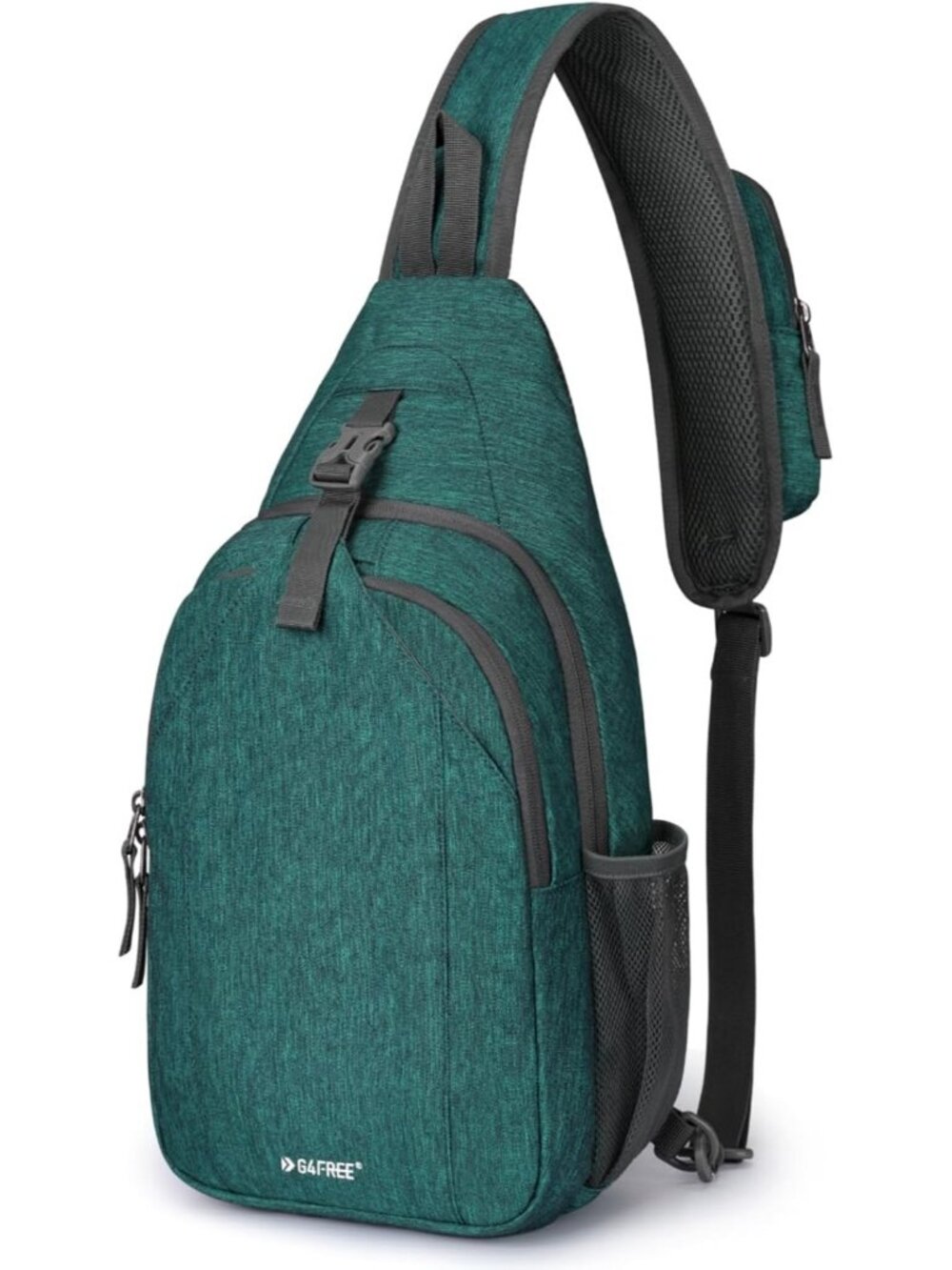 Women's Dark Green RFID Blocking Sling Backpack Crossbody Bag For Hiking Travel